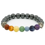 Chakra armband hematiet kralen elastisch Chakra armband hematiet kralen elastisch