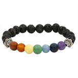 Chakra armband lavasteen kralen elastisch Chakra armband lavasteen kralen elastisch