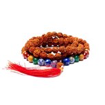 Mala ketting chakra rudraksha 108 kralen Mala ketting chakra rudraksha 108 kralen