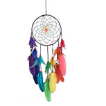 Dromenvanger 7 chakra kleuren veren Dromenvanger 7 chakra kleuren veren